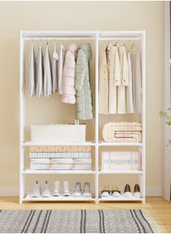 ALMUFARREJ Stylish and durable white clothes hanger and organizer with shelves  - Image 3