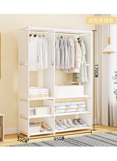 ALMUFARREJ Stylish and durable white clothes hanger and organizer with shelves  - Image 2