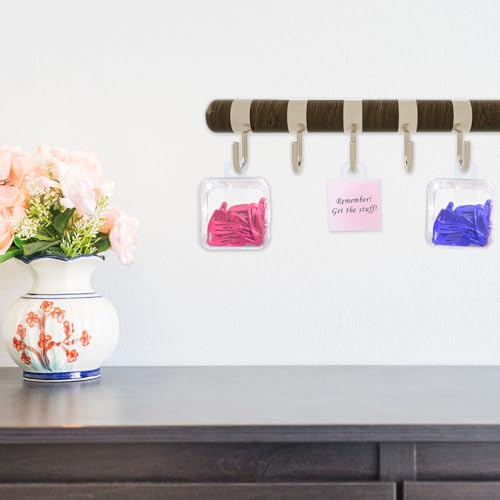 lipetol 600Pcs Hang Tabs Self Adhesive Hanging Tabs 1.3×0.9 Inch, Clear Plastic Hang Tags Round Hole Sticky Hanging Tab for Retail Small Sale Items and Handicrafts Jewelry Display Tags - Image 4