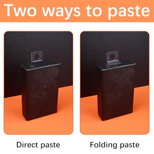 lipetol 600Pcs Hang Tabs Self Adhesive Hanging Tabs 1.3×0.9 Inch, Clear Plastic Hang Tags Round Hole Sticky Hanging Tab for Retail Small Sale Items and Handicrafts Jewelry Display Tags - Image 5