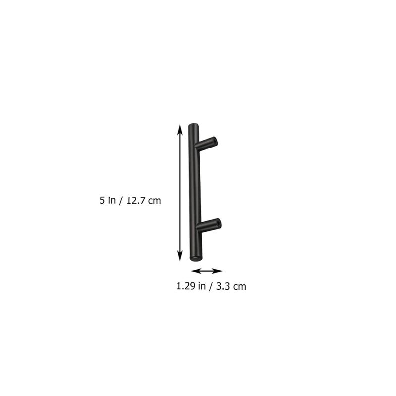Black Stainless Steel Cabinet Pull Handles 12pcs 10x76x127mm for Kitchen Wardrobe Drawer Furniture Hardware - Image 3