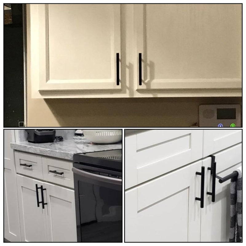 Black Stainless Steel Cabinet Pull Handles 12pcs 10x76x127mm for Kitchen Wardrobe Drawer Furniture Hardware - Image 4