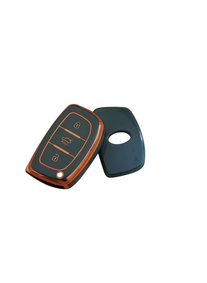 Generic Soft TPU Key Fob Case Full Protection for Hyundai 3 Buttons Smart Key  - Image 2