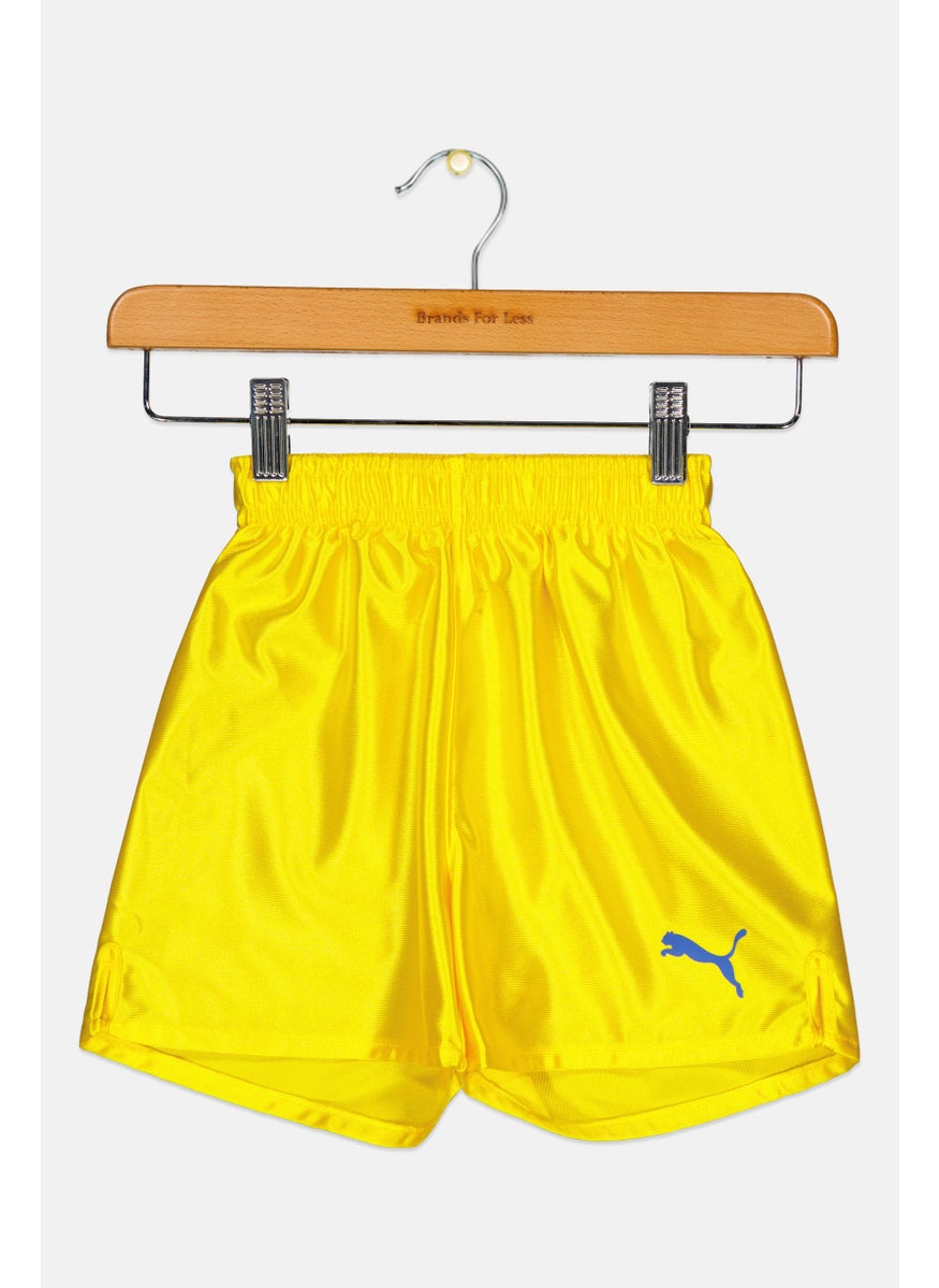 PUMA Kids Boy Brand Logo Training Shorts, Yellow  - Image 1