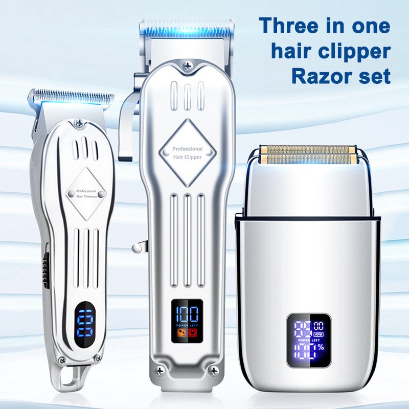 Electric Hair Clippers for Men Cordless Hair Clippers Trimmer Beard Trimmer Kit Bald Head Shaver Men's Haircut Kit for Barber with LCD Display 9 Guide Combs Mens Gifts - Image 5