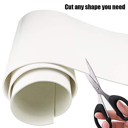 DGSL Neoprene Adhesive Foam Sheets, 12'' W x 59'' L x 1/4'' Thick Sponge Self Adhesive Rubber Padding Sheet Closed Cell Foam Sheet Roll for DIY, Multi-Function Soundproof Rubber Mat, White - Image 4