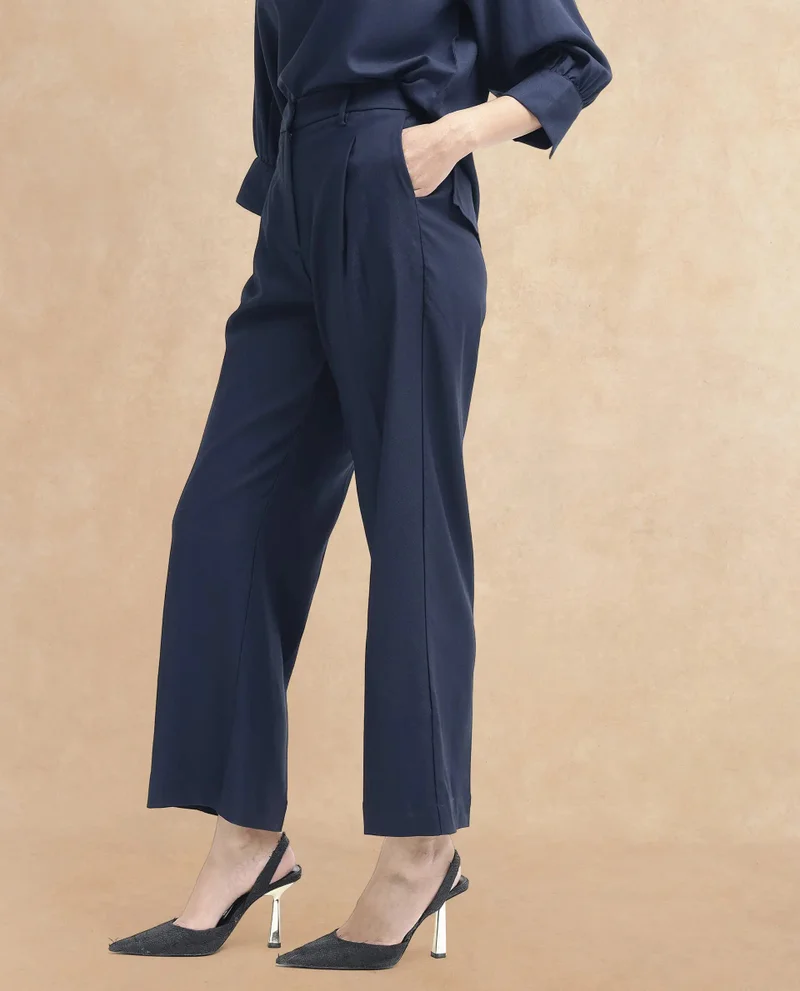 Rareism Women's Straight Ankle Length Trouser