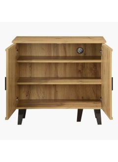 Home Box Porto 9-Pair Shoe Cabinet 2 Shelves With 2 Doors 34x72x77 cm Engineered Wood Brown  - Image 4