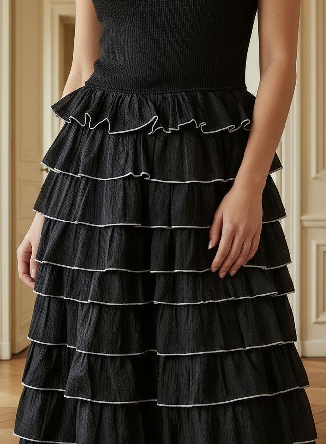 2Xtremz Ribbed Detail Women Dress with Ruffles - Image 4