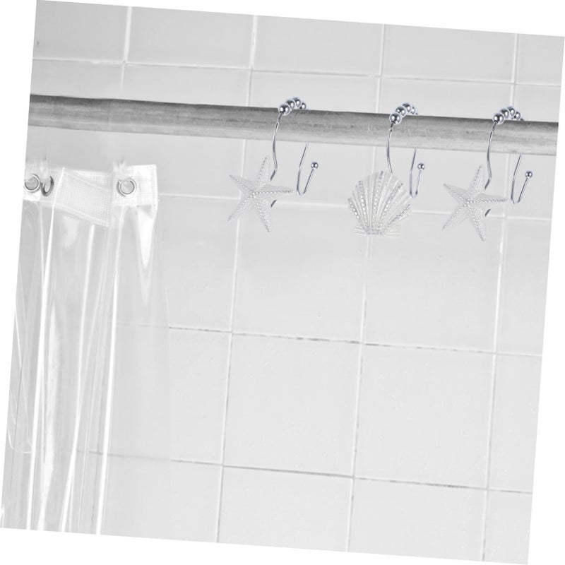 Ocean Theme Stainless Steel Shower Curtain Hooks Set of 12 Fish Decor Bathroom Decor - Image 4