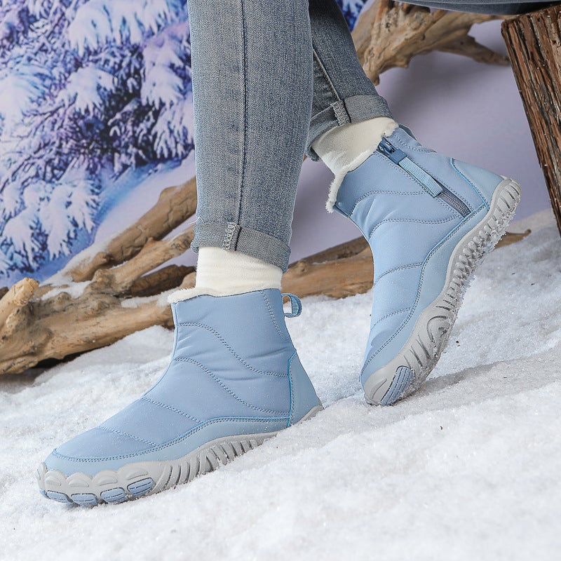 Snow Boots Winter and Spring Warm Outdoor Couple''s Cotton Shoes Casual Hiking Cotton Shoes Non-slip Wear-resistant Waterproof fleece-lined - Image 4
