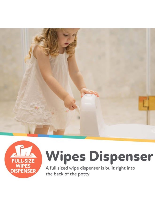 Nuby My Real Potty Training Toilet with Life-Like Flush Button and Sound - 18+ Months - White - Image 5