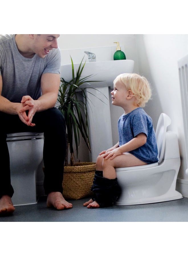 Nuby My Real Potty Training Toilet with Life-Like Flush Button and Sound - 18+ Months - White - Image 2