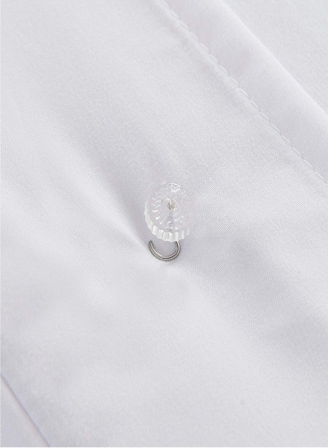 FRESH IDEAS Dust Ruffle, Spiral Push Pins to Keep Skirt in Place Bedding Accessories, Set of 12, White - Image 2