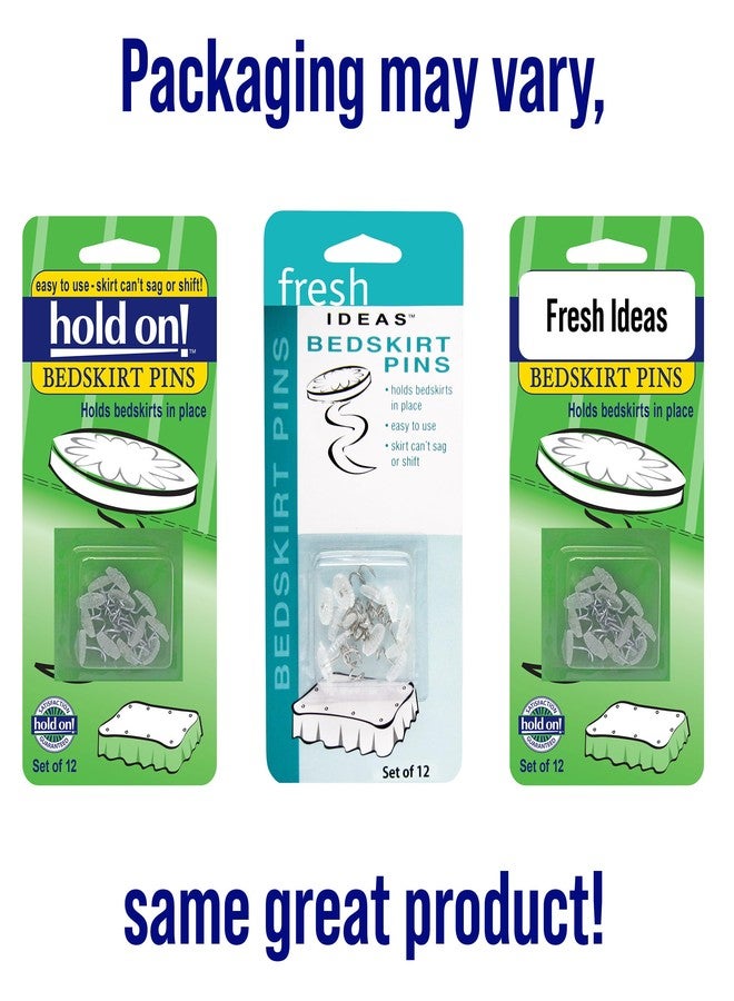 FRESH IDEAS Dust Ruffle, Spiral Push Pins to Keep Skirt in Place Bedding Accessories, Set of 12, White - Image 5