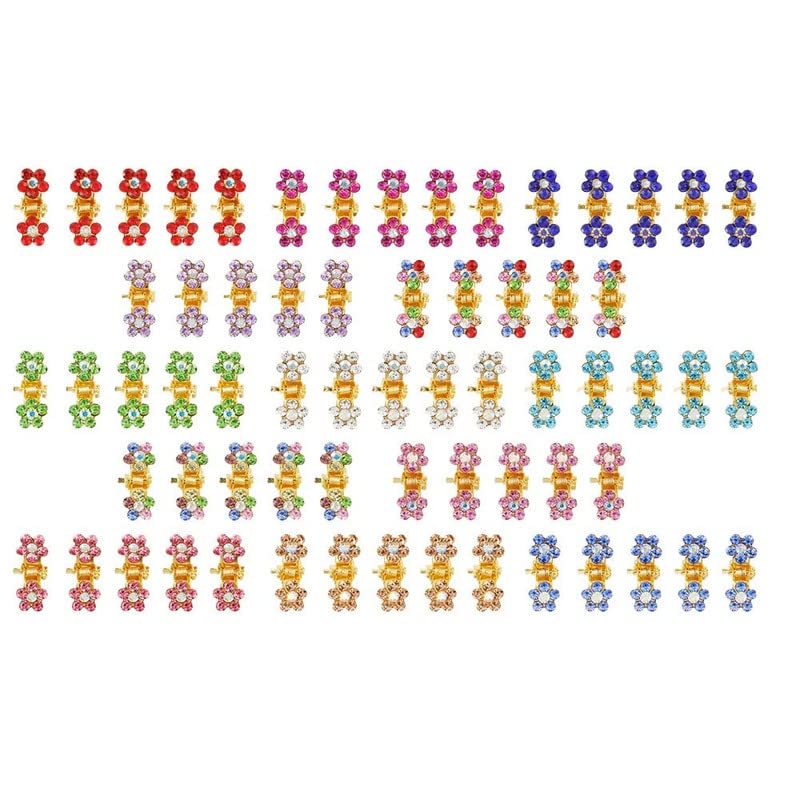 FAMEZA Hair Claw Clips, 12 pcs Mini Hair Clips No-Slip Grip Jaw Clips Glitter Teeth Clips - Image 1