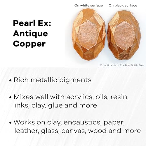 Jacquard Pearl Ex Pigment Powder 3 Grams Antique Copper - Loose Mica Powder for Epoxy Resin, Watercolors, Calligraphy Ink & Clay - Epoxy Pigment Powder - Epoxy Resin Color - Image 2