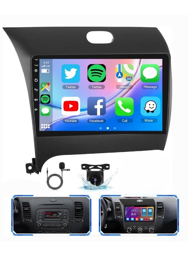 Vierex Android Car Stereo Screen For KIA Cerato K3 Radio 2013-2018 Cerato Carplay Android Auto Wireless 4GB RAM 32GB ROM WiFi DSP Radio BT HD Camera Included Fast Interface - Image 1