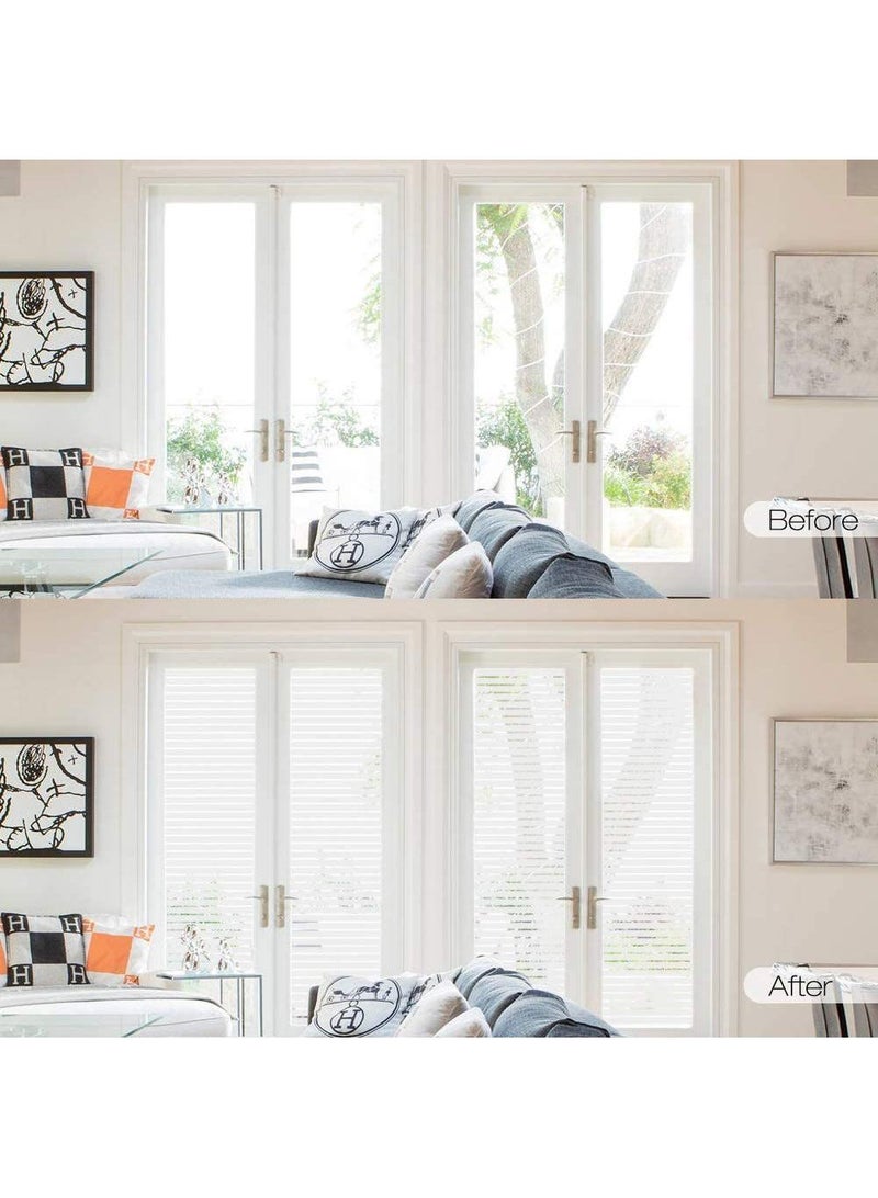 Y&D Window Film Decorative Privacy No Glue Stripe Pattern Glass Sticker For Door Home House Ofiice Heat Control Anti UV 90 x 200 cm  - Image 2