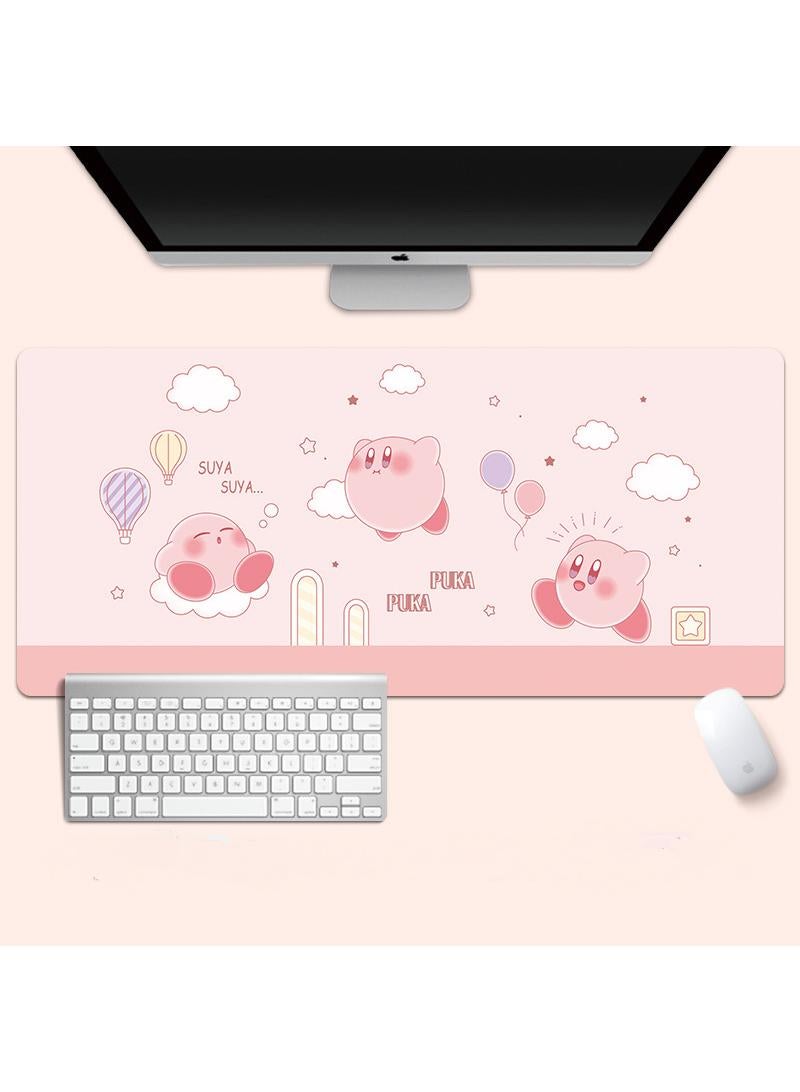 Y&D Kirby Gaming Mouse Pad Extended Large Mat Desk Pad Stitched Edges Mousepad Long Mouse Pad And Non-Slip Rubber Base Mice Pad 800X300X4mm