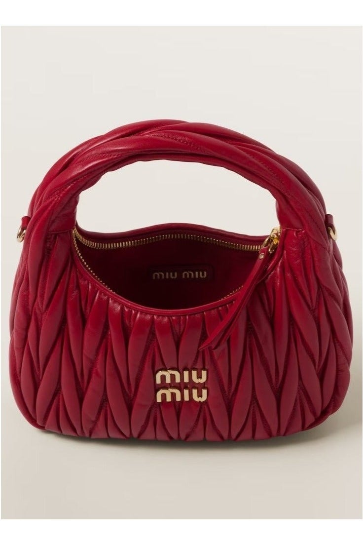 Miu Miu MIU MIU Wander quilted nappa leather hobo Crossbody Shoulder Bag  - Image 1