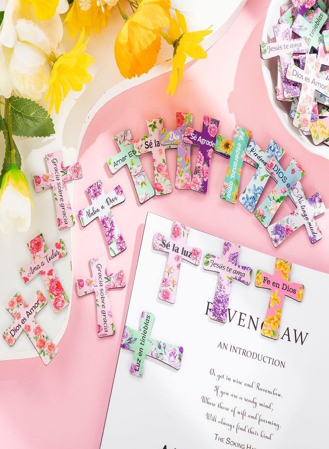 Skyygemm 48 Pcs Spanish Bible Verse Magnetic Bookmarks Separadores para Biblia En Spanish Cross Bookmarks for Bible Christian Gift for Women Bulk Mother's Day Church Gift's for Study Supplies - Image 5
