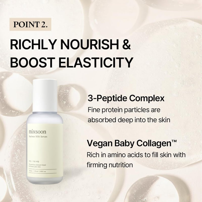 mixsoon Soybean Milk Serum - Milk Moisturizer, Face Milk, Hydrating and Firming for Face, Nourishing Formula for Smooth Skin 50ml / 1.69 fl.oz. Korean Glass Skin Care - Image 4