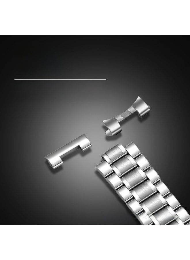 Generic - Smart Watch Strap Five Beads 304 Stainless Steel Solid Band For HuaweiFor SamsungFor AppleWatch Strap-Color:HW-gold [five-ball Steel Belt]]-Specifications:Size 14mm - Image 1