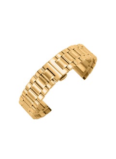 Smart Watch Strap Five Beads 304 Stainless Steel Solid Band For HuaweiFor SamsungFor AppleWatch Strap-Color:HW-gold [five-ball Steel Belt]]-Specifications:Size 14mm