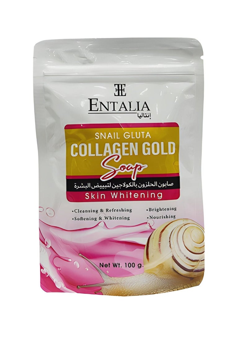 ENTALIA - Two Pieces of Soap to Lighten and Care For the Chest With Thai Snail Soap With Collagen For Skin Whitening It Works to Whiten And Lighten the Skin in a Terrible and Fast way and Gives Softness - Image 1