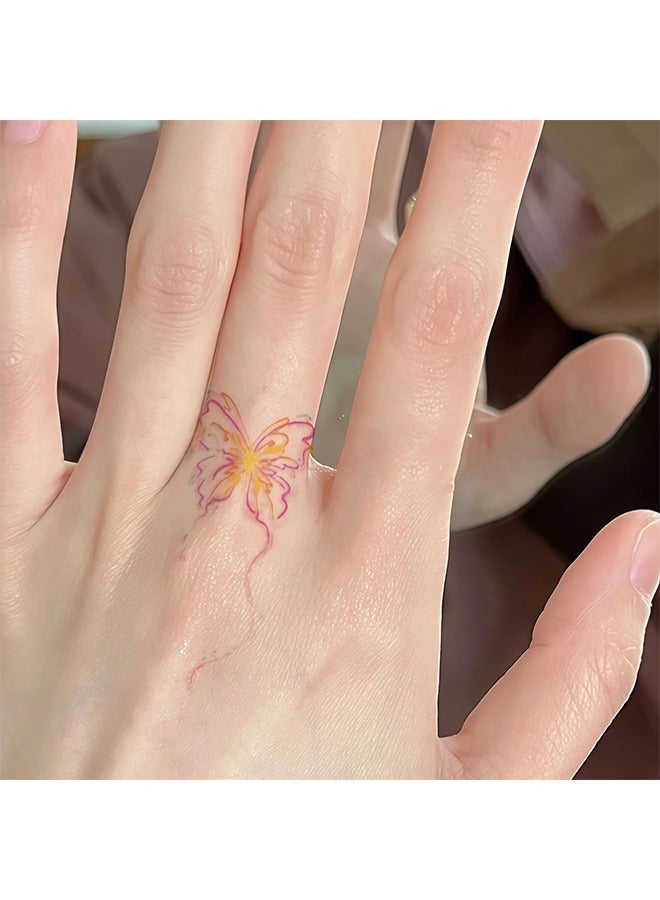 15 Waterproof Temporary Tattoo Stickers Butterfly Animal Feather Planet Wing Flower for Kids Adults Men and Women - Color - Image 2