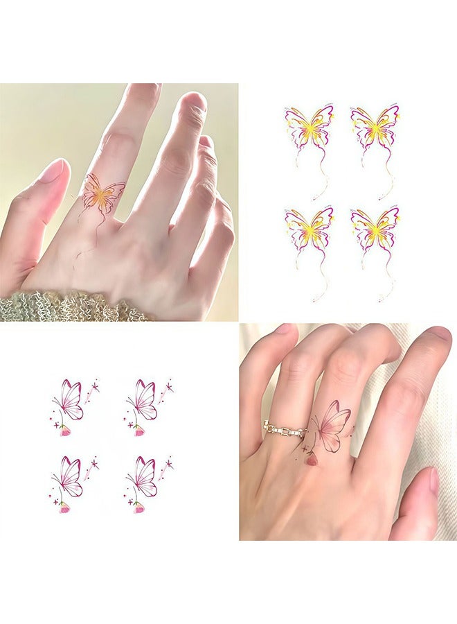 15 Waterproof Temporary Tattoo Stickers Butterfly Animal Feather Planet Wing Flower for Kids Adults Men and Women - Color - Image 4