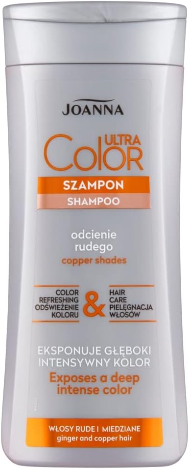 شامبو جوانا ألترا كولور لظلال النحاس تقوية وتنشيط الشعر شامبو تجديد لون الشعر للعناية العميقة بالشعر يعمق كثافة اللون يغذي ويرطب الشعر 200 مل
