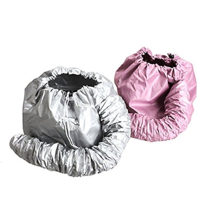 Kingzhuo 2 Pcs Bonnet Hair Dryer Portable Safe Women Hair Dryer Soft Bonnet Hair Dryer Hood Soft Hat Hair Dryer Hat Dryer for Blower (one Sliver Another is Pink) - Image 1