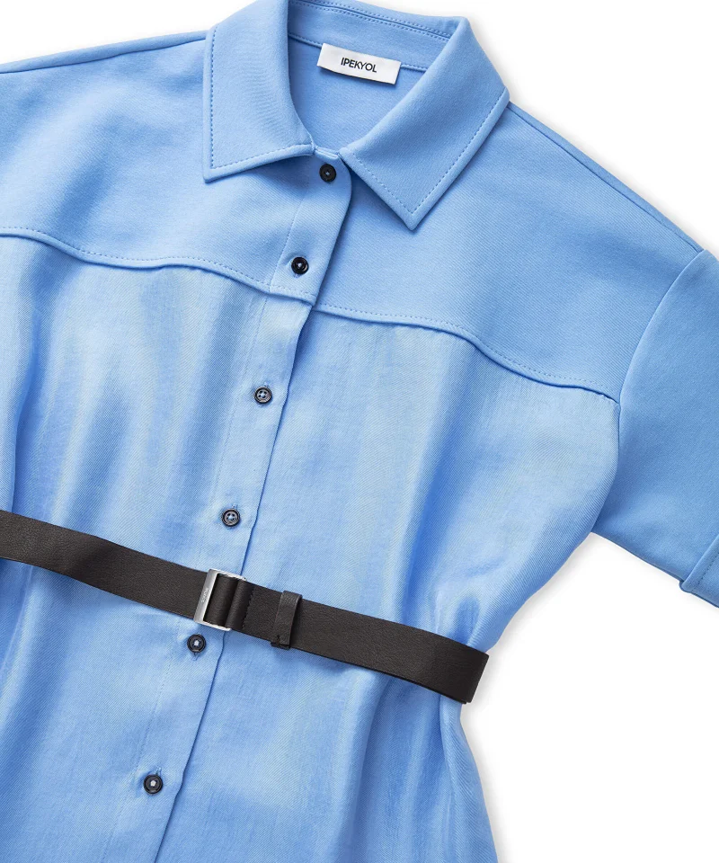 Ipekyol  Relaxed Fit Belted Shirt Dress for Women | Best Price UAE