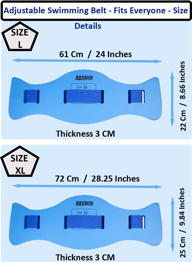 HAIZID Swimming Floatation Exercise Belt, Swim Training Kickboard Waist Belt for Low Impact Swimming Pool Workouts, Physical Therapy and Learning Swim Training Swim - EVA Foam Buoyancy Belt Swimming Aid - Image 5
