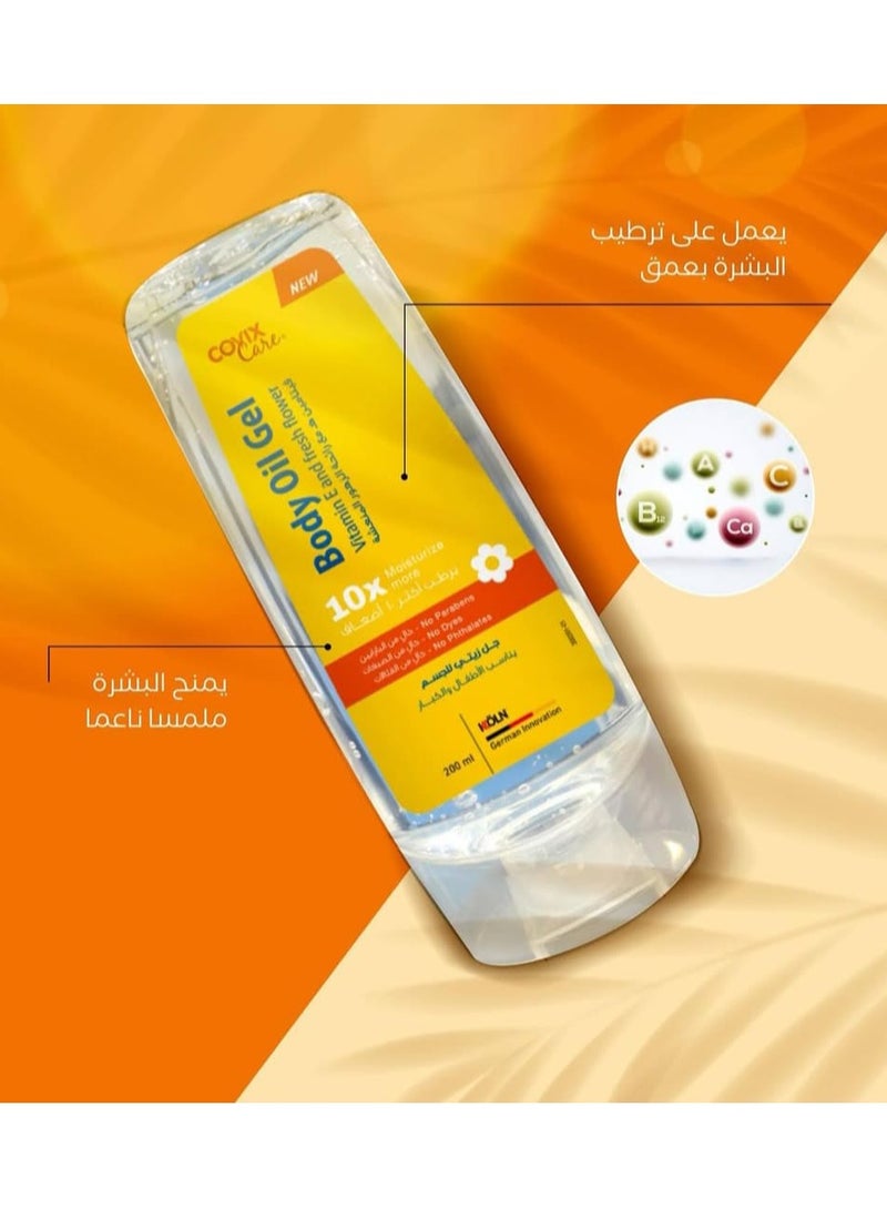 Covix Care Body Oil Gel with Vitamin E & Fresh Floral - 200 ml - Image 2