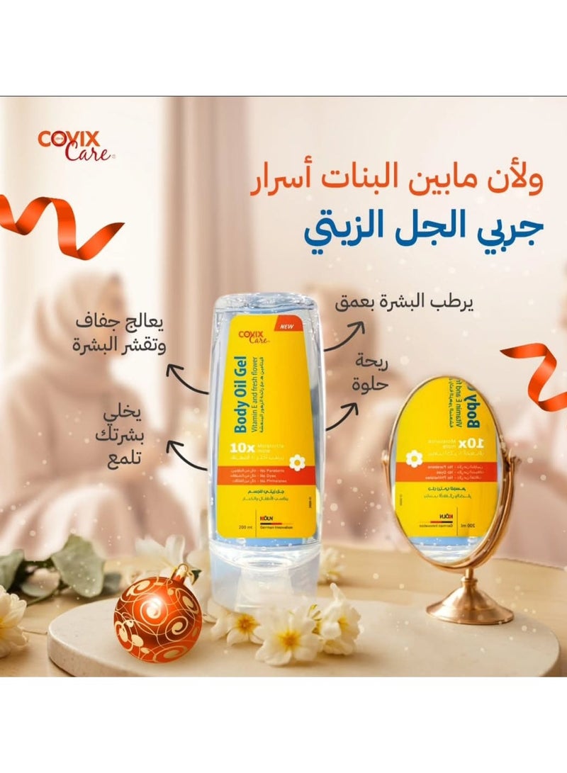 Covix Care Body Oil Gel with Vitamin E & Fresh Floral - 200 ml - Image 4