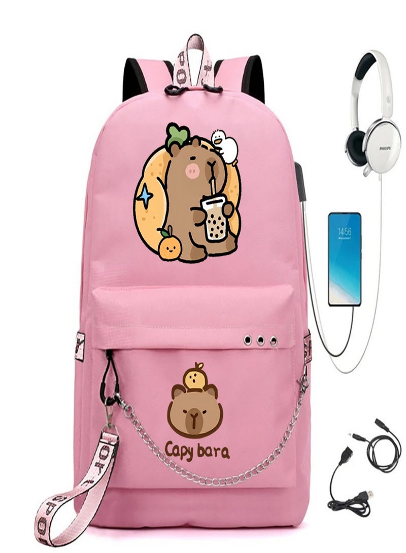 Capybara Children Bag Sackpack Backpack Laptop Sports Bags Fashion for  Kids