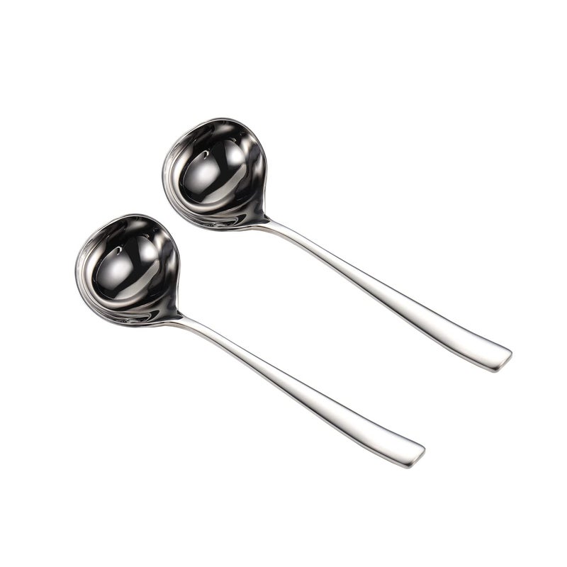 Wenkoni Wenkoni Gravy ladleSmall LadleSauce ladle1810 Stainless Steel 74 Inch Ladles 2Pack Silver 