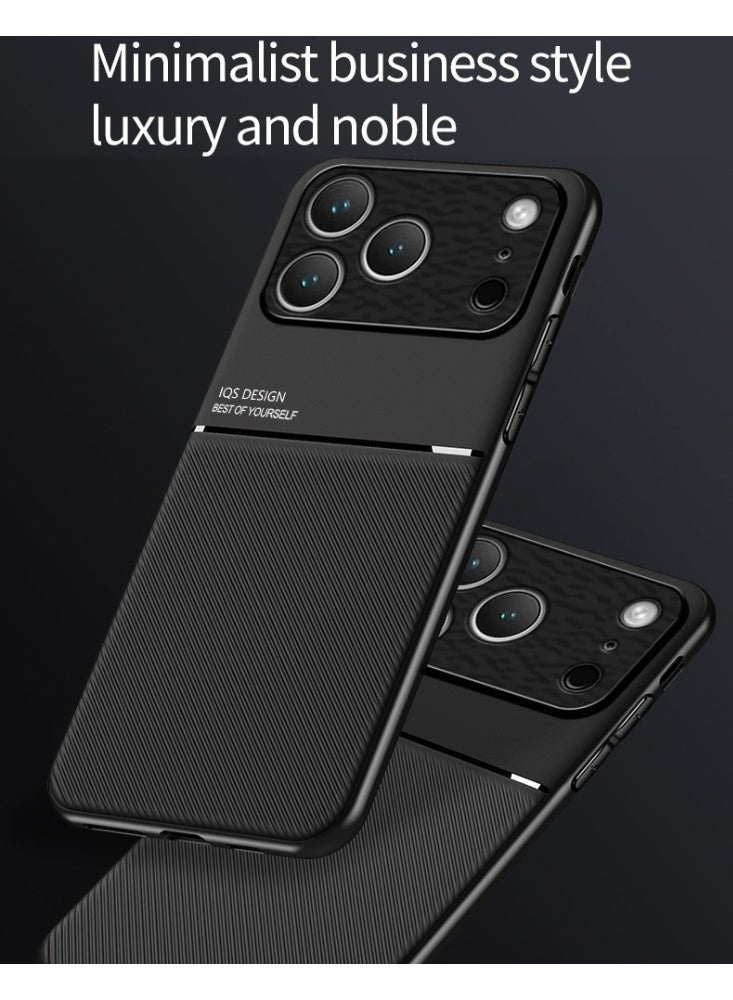 ICARLUS Case for iPhone 17 Pro Max Magnetic Cover Moire Black - Image 2