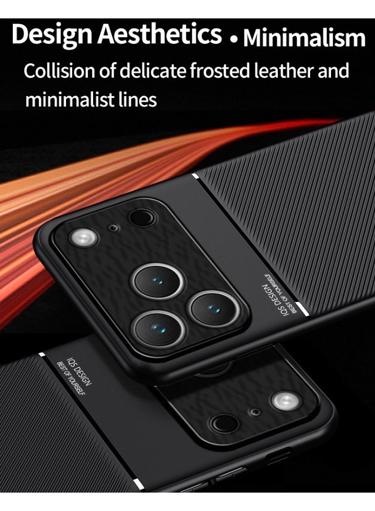 ICARLUS Case for iPhone 17 Pro Max Magnetic Cover Moire Black - Image 3