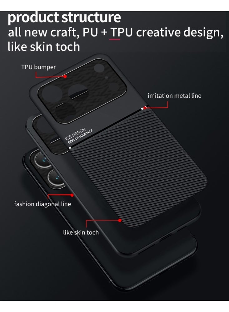 ICARLUS Case for iPhone 17 Pro Max Magnetic Cover Moire Black - Image 5