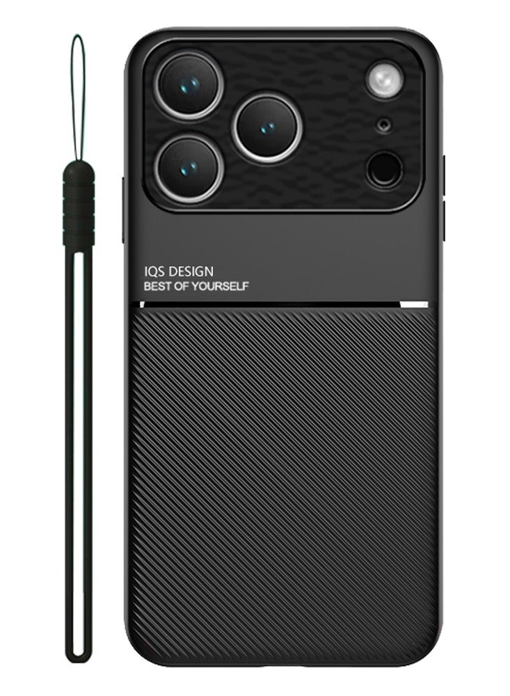 ICARLUS Case for iPhone 17 Pro Max Magnetic Cover Moire Black - Image 1