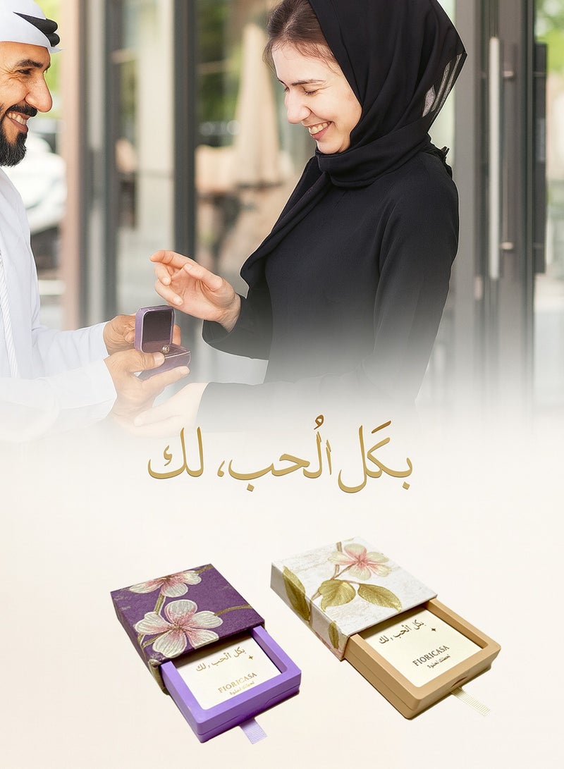 فوريكاسا سوار نسائي مزخرف بقلب من الفولاذ المقاوم للصدأ مطلي بالذهب عيار 18 | تصميم مزدوج عصري | قابل للتعديل 17+4 سم | مع علبة هدية فاخرة - Image 5