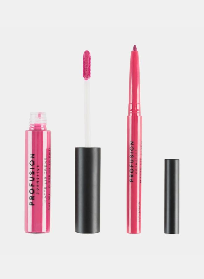 profusion Lip Duo Matte Creme Lipstick & Liner, Temptation - Image 3