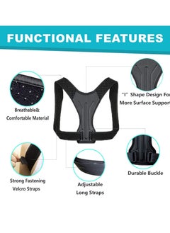 Y&D Posture Corrector for Women and Men, Adjustable Shoulder Straps Back Brace/Back Straightener / Trainer Effective Neck, Shoulder, Upper Pain Relief (Large)  - Image 2