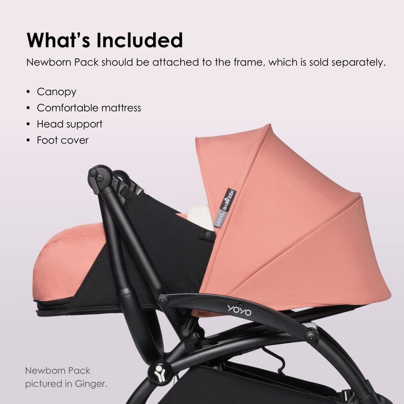 Babyzen YOYO 0+ Newborn Pack, Red - Includes Mattress, Canopy, Head Support & Foot Cover - Requires YOYO2 Frame (Sold Separately) - Image 2