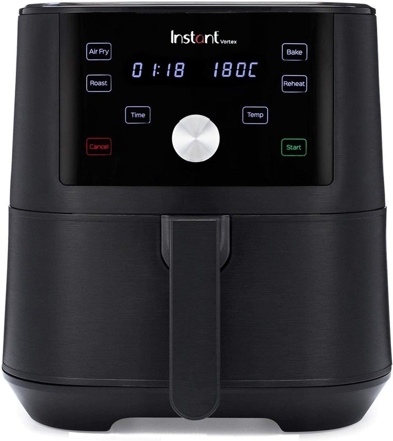 INSTANT Vortex Digital Single Drawer Air Fryer with Easy to Use 4 Smart Programmes - Air Fry, Bake, Roast and Reheat Capacity, Black - 5.7 Litre, 1700W, 2 Years Manufacturer's Warranty - Image 1