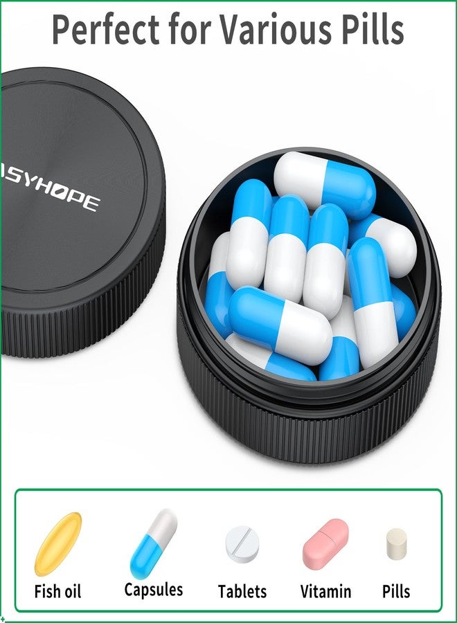 Easyhope Small Pill Box & Earplug Case, (2 Pack Metal Aluminum Alloy Bottle Waterproof Mini Travel Medicine Organizer Portable Container, Hold Jewelry Vitamins,Fish Oil - Compatible with, Loop, Vibes,Eargasm - Image 3
